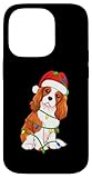 cavalier king charles spaniel albero di natale luci vacanze custodia per iphone 14 pro