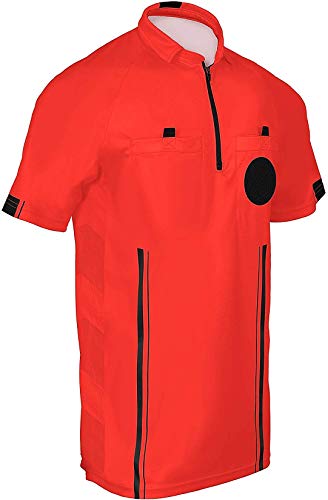 New! 2018 Soccer Referee Jersey (2018 Red, Adult Large)