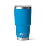 YETI Rambler 30 oz Tumbler, Stainless Steel, Vacuum Insulated with MagSlider Lid, Big Wave Blue