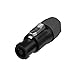 Neutrik NL4FC-B 4-PIn Female Speakon Connector with Latch in Black/Gold
