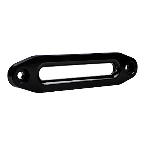 amopacorp 10 inch Standard Anodized Black 8000-15000 LBs CNC Machine Aluminum Hawse Fairlead for Winch Rope Cable ATV UTV