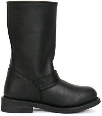 Hot Leathers BTM1002 Men's Black 11-inch Round Toe Engineer Leather Boots - 7.5 - Image 2