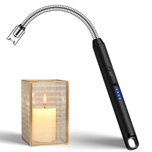 LcFun Stabfeuerzeug, Lichtbogen Feuerzeug Elektrisch, Elektrisches Feuerzeug Lang Winddicht USB Feuerzeuge für Küche Camping Feuerwerk (Schwarz) LcFun Stabfeuerzeug, Lichtbogen Feuerzeug Elektrisch, Elektrisches Feuerzeug Lang Winddicht USB Feuerzeuge für Küche Camping Feuerwerk (Schwarz)