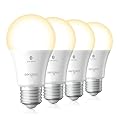 Sengled Alexa Light Bulb 75W Equivalent, Smart Light Bulbs Bluetooth Mesh 1050 LM, Smart Bulbs That Work with Alexa Only 2700K, High Brightness, Soft White A19 Dimmable Bulb, No Hub Required, 4 Pack