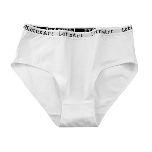YIzdegg Cintura alta para mujer de algodón puro, se puede utilizar para el levantamiento de abdomen y cadera posparto. Cintura alta de gran tamaño de algodón puro con ropa interior de novia, Blanco, L