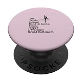 BALLET BARRE Bailarina Bailarina Plie Tendu Degage Fondu Frappe PopSockets PopGrip Intercambiable