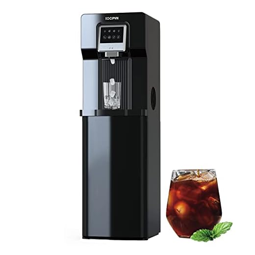 IKT 2 in 1 Cold and Room Ice and Water Dispenser Cooler 5 Gallon with Ice Maker Bullet Ice Cube 27lbs Capacity Without HOT Water