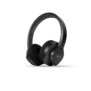 Philips A4216BK/00 On-Ear-Sport-Koptelefoon Wireless (35 Uur Afspeeltijd, IP55-bescherming tegen Stof/Water, Verkoelende Oorschelpen, Wasbare Oorkussens) Zwart – 2021/2022 Model