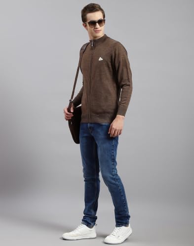 Image of Monte Carlo Men Regular Fit Full Sleeve Solid T Neck Winter Pullover (Pack of 1)