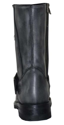 Men's Premium Gray Cowhide Leather Motorcycle Boots, 10001-GY4