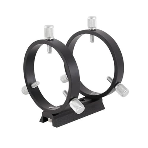 Juego de anillos guía de 80 mm para telescopios con placa de fijación y tornillos