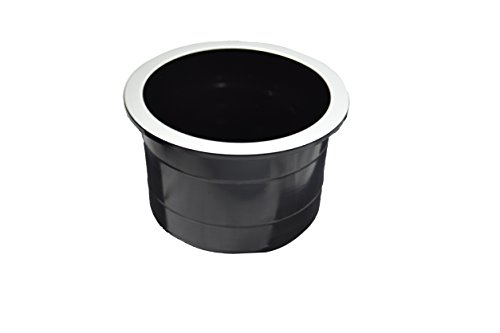 FR Replacement Cup Holder with Brushed Aluminum Lip for Recliners and Sofas