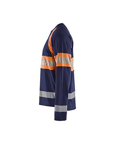 Camiseta Blaklader 3510 azul marino manga larga de algodon 4