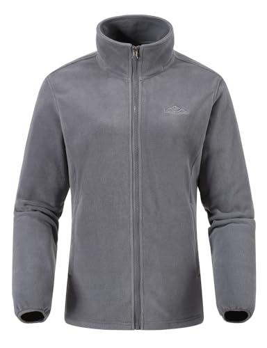 donhobo Damen Jacken 3-in-1 Fleece Gefüttert Winterjacke Winddicht Warm Verdickte Softshelljacke Wasserdicht Outdoor Wanderjacke Funktionsjacke Grau L