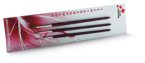 Preisvergleich Produktbild Aquarellpinsel-Set, ROTMARDER 3tlg