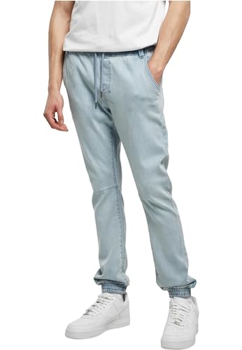 Urban Classics Knitted Denim Jogpants, Pantaloni Uomo, Lighter Washed,