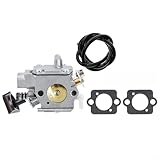 BR420C Vergaser für BR340 BR380 BR420 SR340 SR380 SR420 kompatibel mit HD 45 HD 29 HD 28 inkl. Kraftstoffleitungsdichtungen und Ölleitung für Motorleistung