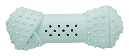 Trixie Junior Kühl-Knochen - praktisches Hundespielzeug aus Gummi für Welpen - 10 cm, Hundeknochen für extra Kauspaß - 33340