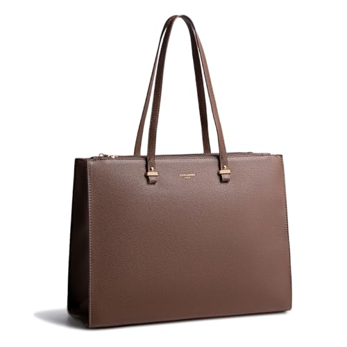 David Jones – Bolso de mano para mujer, talla grande, talla XL, para el hombro, cursos escolares, trabajo empresarial, formato A4, bolsa de piel sintética, asa larga, bolsa de ordenador David Jones – Bolso de mano para mujer, talla grande, talla XL, para el hombro, cursos escolares, trabajo empresarial, formato A4, bolsa de piel sintética, asa larga, bolsa de ordenador