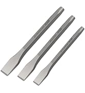 C&T 3-Piece Heavy Duty All Purpose Cold Chisels Kit, 3/8, 1/2, 5/8 in, for Carpentry, Metalwork, ...
