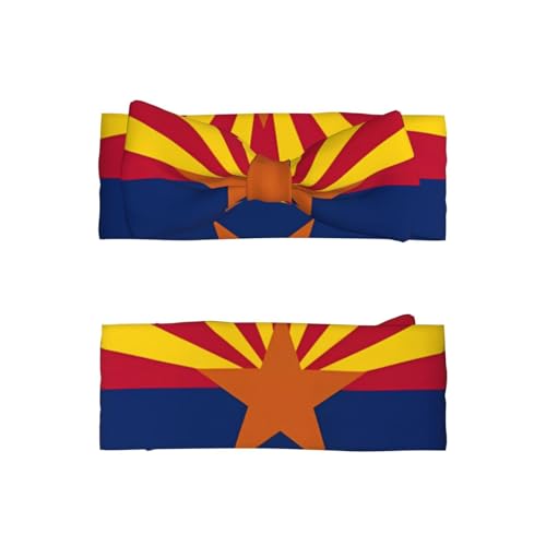 Arizona Flag Baby Bow Headband. Comfortable baby headband, suitable for daily wear and photo props.2