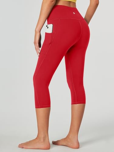 Image of Heathyoga Capri Leggings for Women High Waisted Capri Leggings with Pockets for Women Tummy Control Yoga Pants Women