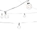 Deneve 50 Ft Globe String Lights G40 Bulbs, White - Connectable Strings Lights for Bedroom, Outdoor String Lights, String Lights Outdoor, String Lights Indoor