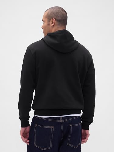 Image of Gap Men Printed Cotton Blend Relaxed Fit Full Sleeve Hoodie