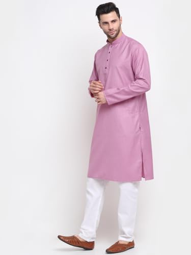 Image of KRAFT INDIA Men Cotton Striped Kurta Pyjama Set