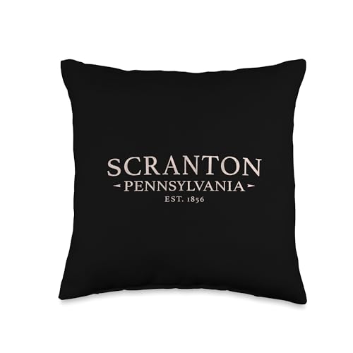 Scranton Pennsylvania - Simple Scranton PA Throw Pillow