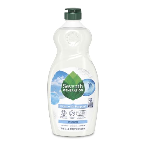 Seventh Generation Dish Liquid Soap Free & Clear liquid soap Dishwashing Soap Dish Soap for...