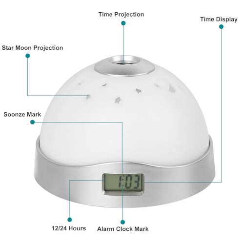 Huisuilinss OYJIJCNXNJS952I6IO6IDANVBIHEY Led Digital Projection Alarm Clock 7 Color Changes Night Light Clock thumb #4