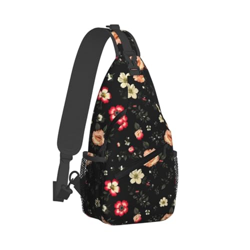 Mochila de hombro floral para senderismo y viaje miniatura 2