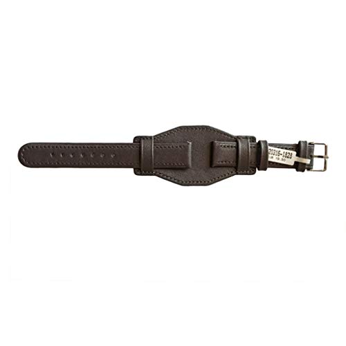 Bracelet cuir de vache marron 18mm sous-couche large pour montre lourde