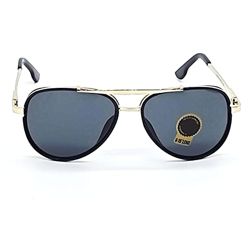 Image of Louis Kouros Cherokee Aviator Classic Trendy 4414 sunglasses | Mirror Lens | 400 UV Protected | For Men's Women's | Medium | 58mm Lens Width