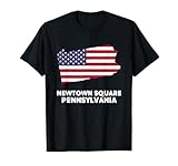 Distressed Patriotic USA Flag Newtown Square, Pennsylvania Women Men T-Shirt