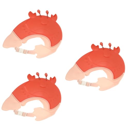 Bonnet de shampoing crabe enfant Vaguelly visière douche plastique ajustable 3 pièces