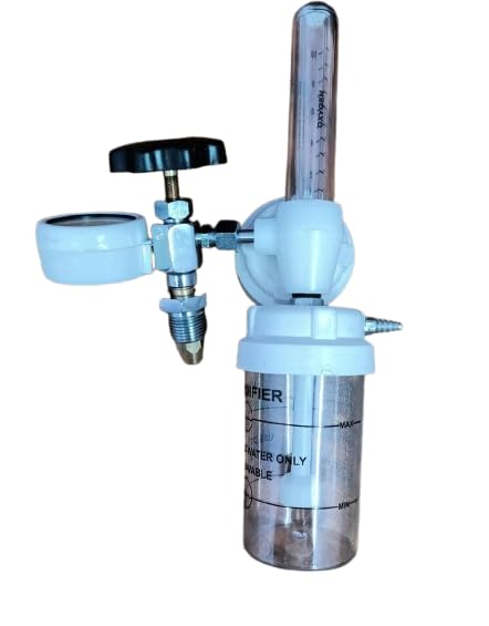 Fast-Life Oxygen Flowmeter || Oxygen Fine Adjustable Valve With Rotameter & Humidifer Bottle - Multicolor-image-15