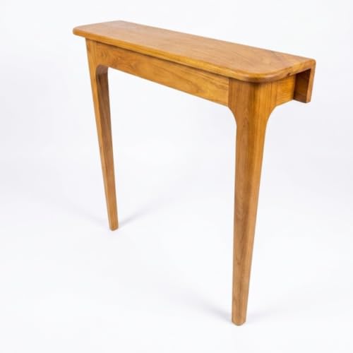 Image of Handmade Wooden 80Cm Console Table for Living Room | Side Entrance Table | merror Console Table Solid meterial Dark Teak Wood