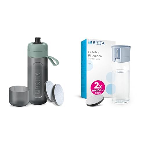 BRITA Zestaw 2produkty Butelka Active zieleń 0.6l + Butelka Vital błękit 0.6l