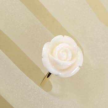 K18 白珊瑚 指輪 11号 大倉珊瑚店 K18 珊瑚リング 通販 - ディノス