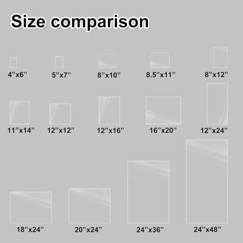 Image of KINLINK 12x12 Plexiglass Sheets 1 /24 inch Thick, 1mm Clear PET Plastic Sheet for DIY Project, Craft, Table Top, Picture Frame, Acrylic Sign and Wedding Invitation 2 Pack
