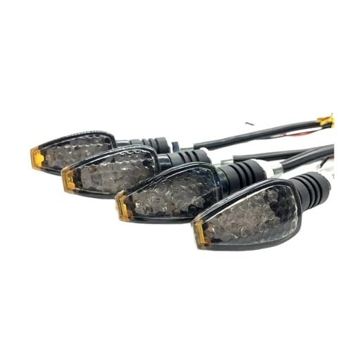 Clignotants universels pour motos orange lot de 4 pièces courtes