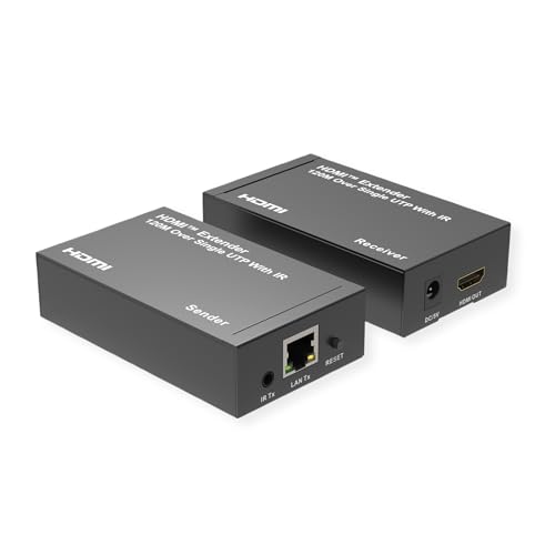 ROLINE Rallonge HDMI, sur IP, 1080P, 120m, avec IR