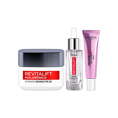Kit L'Oréal Paris Revitalift Hialurônico: Sérum+ Diurno + Olhos