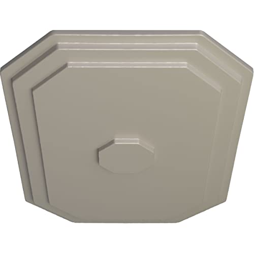Image of Ekena Millwork CM25FEPWS 25-1 /4 inch x 17-1 /4 inch x 1-3 /4 inch Felix Ceiling Medallion, Pearl White