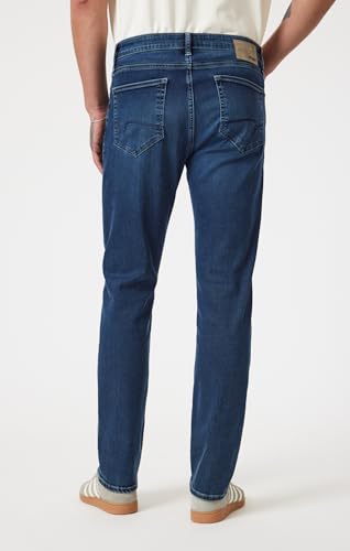 Mavi Men's Zach Mid Rise Straight Leg Jeans, Deep Used Supermove 34x34 Dark Blue3