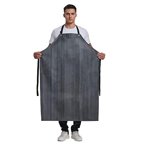 Rececasa Rubber Waterproof Apron Butcher Heavy Duty -Oil Chemical Resistant Thick Work Safety Gardening Aprons - Best For Cleaning Fish, Dog Grooming, Lab Work, Dishwashing (Black Red, Xl) #TOP3