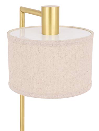 Xinbei Lighting Table Lamp Usb Desk Lamp With Fabric Shade, Modern Bedside Iron Lamp Satin Brass Finish For Bedroom Living Room & Office Xb-Tl1230-Sb #TOP6