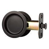 Dynasty Hardware Dynasty Round Hall/Closet Passage Pocket Door Latch Flat Black